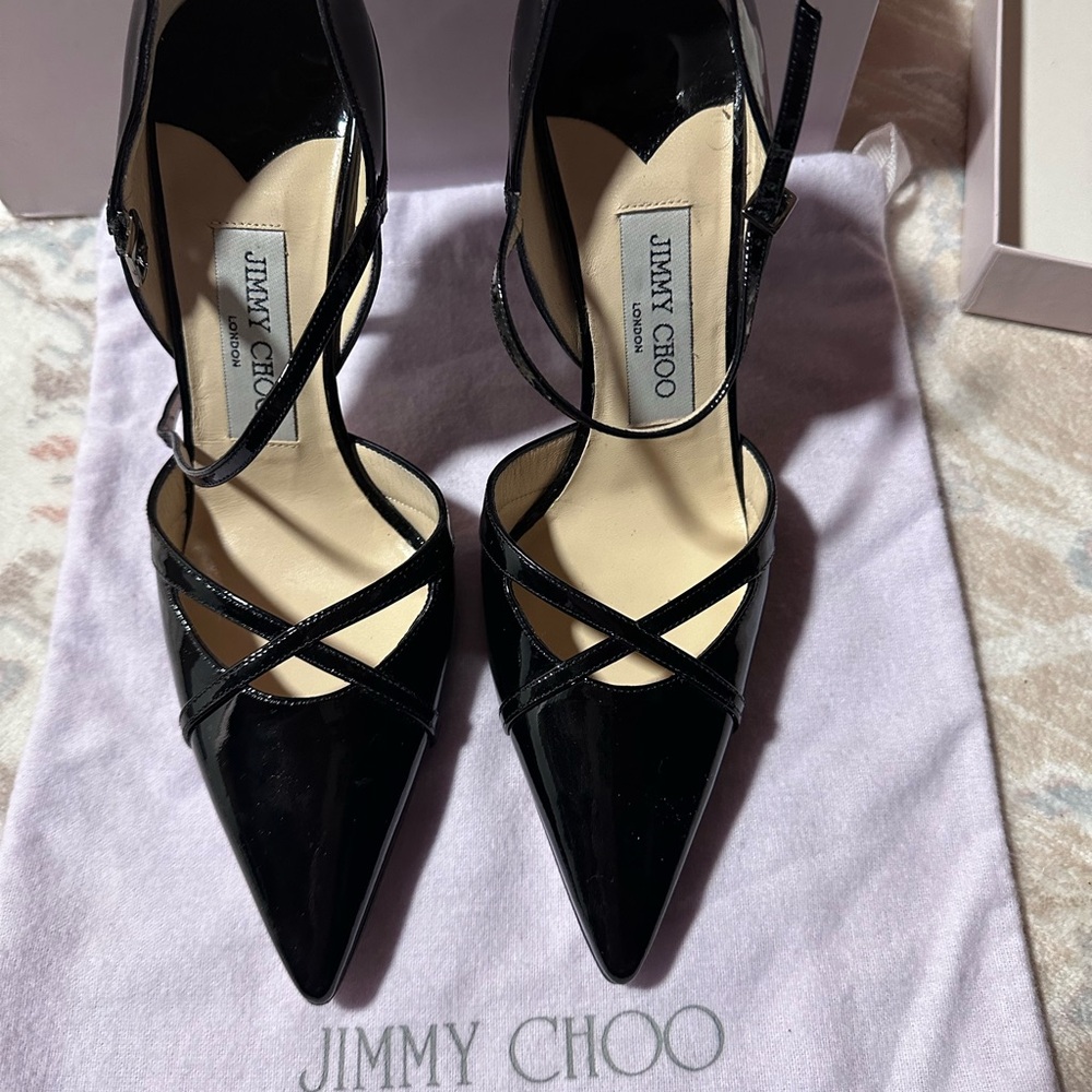 Jimmy Choo Black Patent Leather Heels